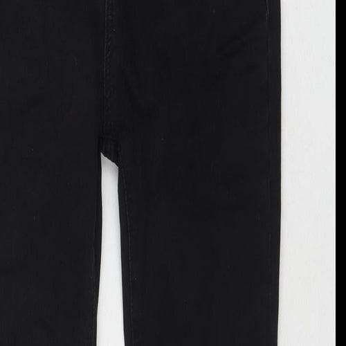Autu Zcci Womens Black Cotton Blend Bootcut Jeans Size M L24 in Regular Zip