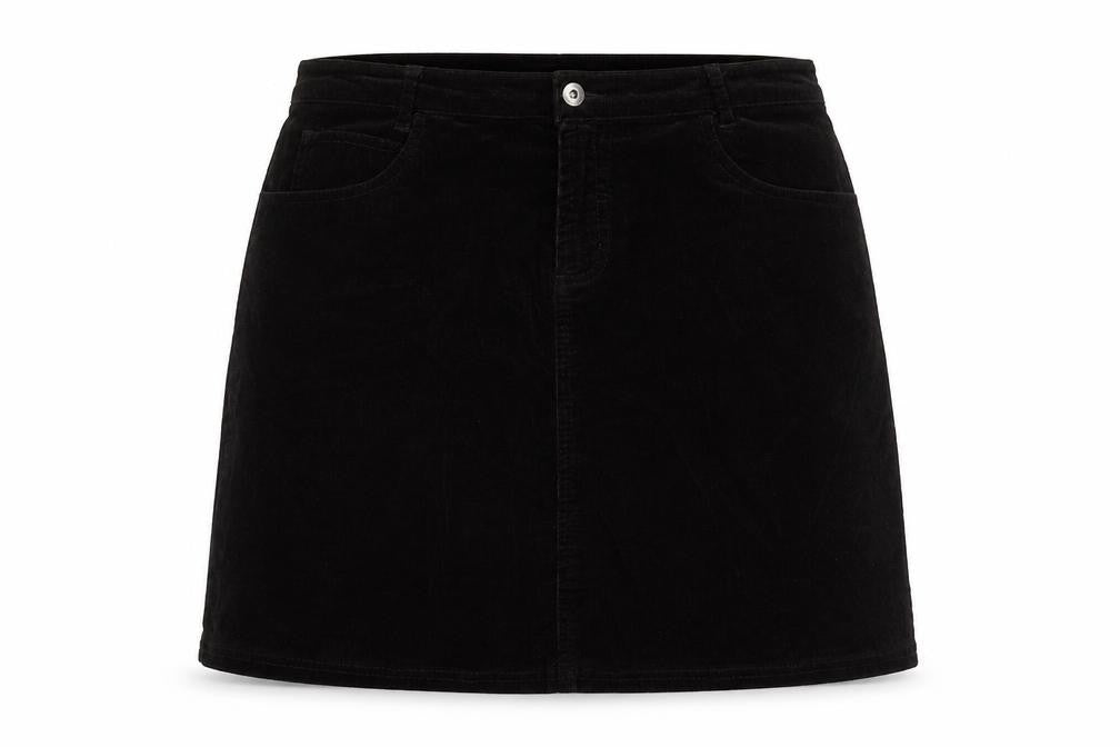 John Lewis Womens Brown Cotton A-Line Skirt Size 14 Zip
