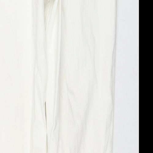 Marks and Spencer Womens White Cotton Skinny Jeans Size 12 L27 in Regular Zip