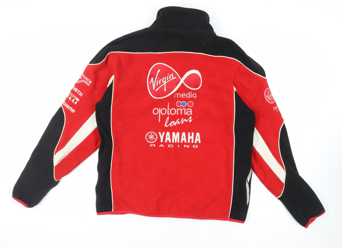 Yamaha Mens Red Jacket Size S Zip - Logo Zipped Pockets