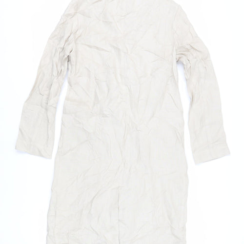 Autograph Womens Beige Overcoat Coat Size 8 Button