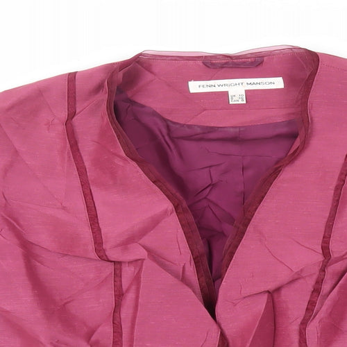 Fenn Wright Manson Womens Pink Jacket Blazer Size 10 - Open