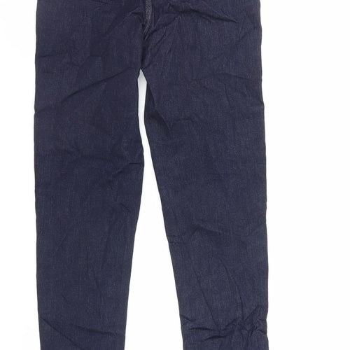 Marks and Spencer Womens Blue Cotton Skinny Jeans Size 6 L29 in Regular Zip