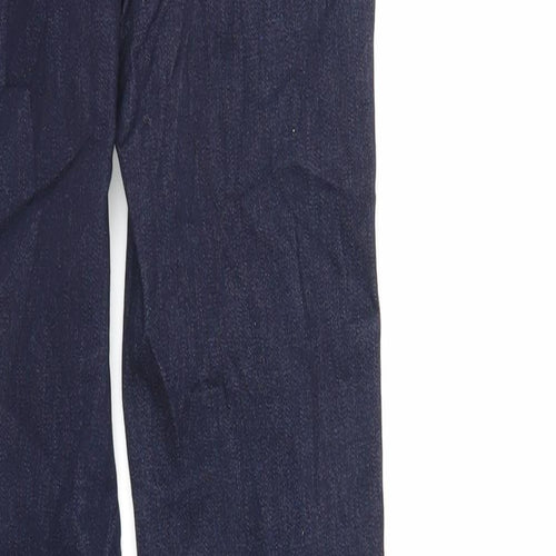 Marks and Spencer Womens Blue Cotton Skinny Jeans Size 6 L29 in Regular Zip