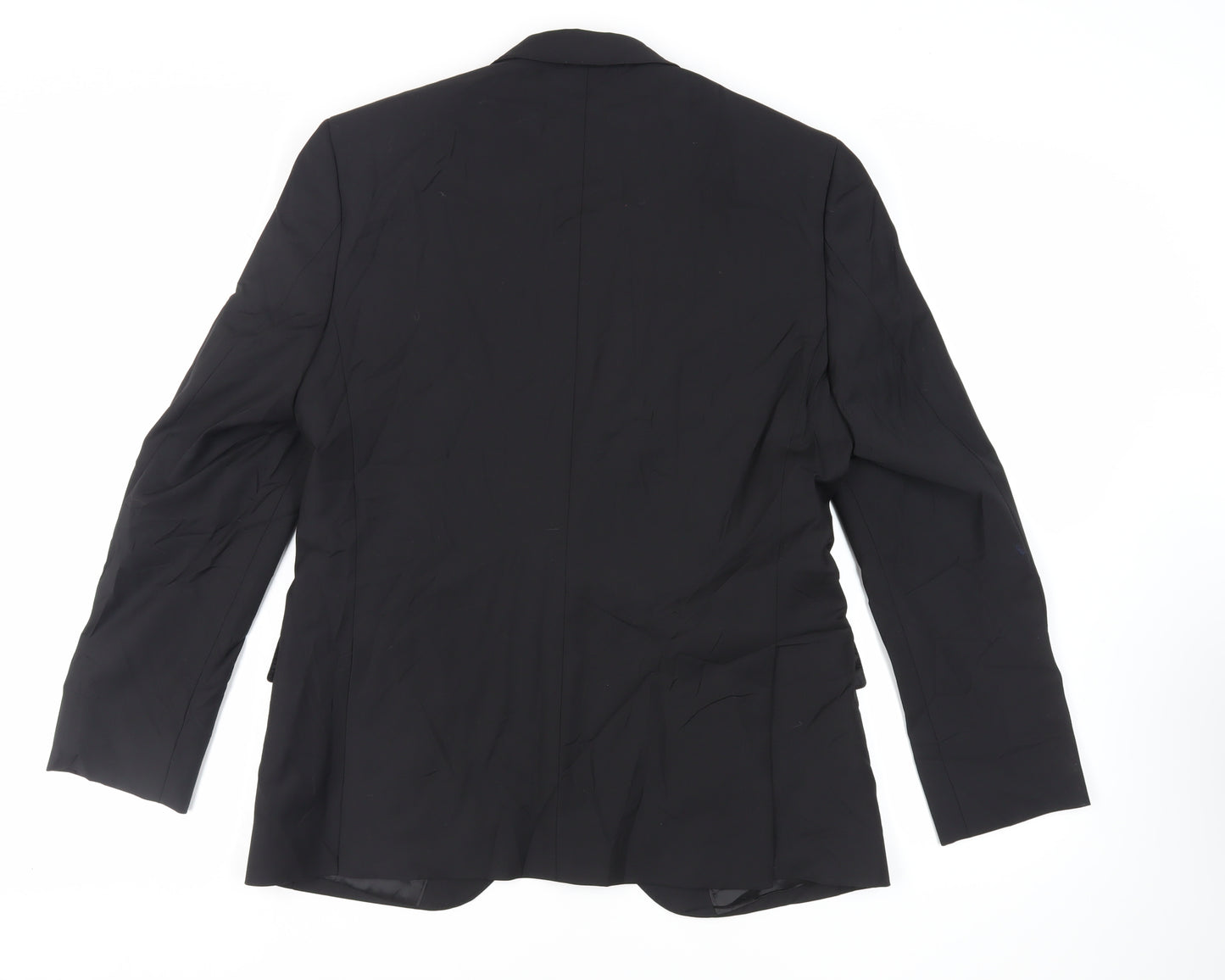 Marks and Spencer Mens Black Wool Jacket Suit Jacket Size 40 Regular