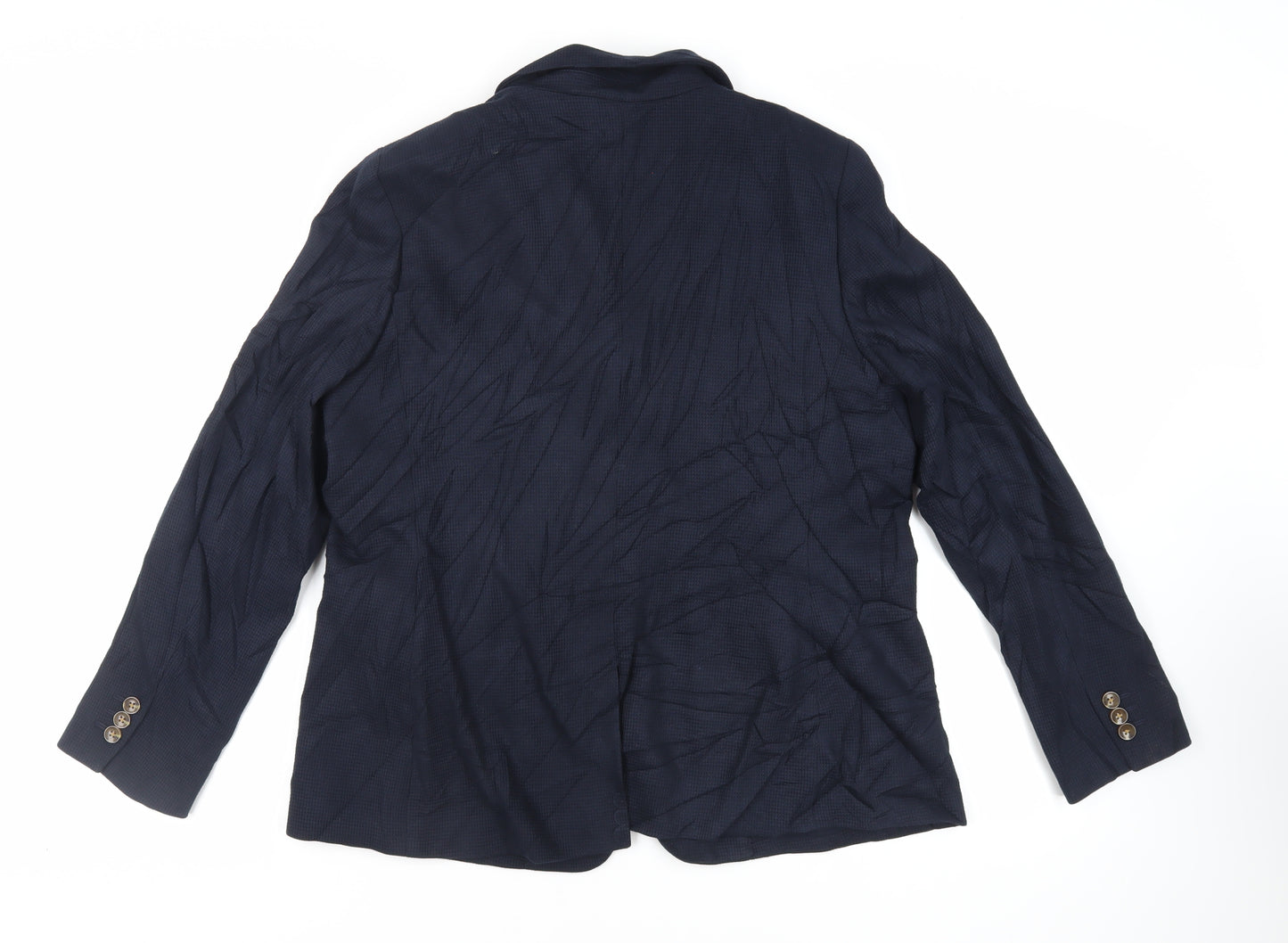 Marks and Spencer Womens Blue Jacket Blazer Size 16 Button