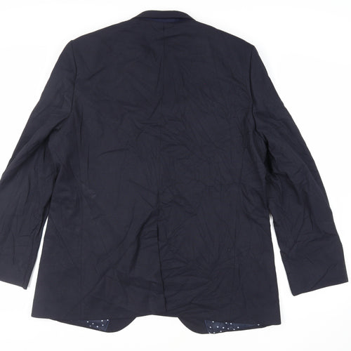 Marks and Spencer Mens Blue Polyester Jacket Suit Jacket Size 46 Regular