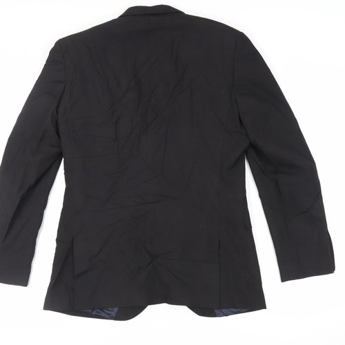 NEXT Mens Black Polyester Jacket Suit Jacket Size 40 Regular