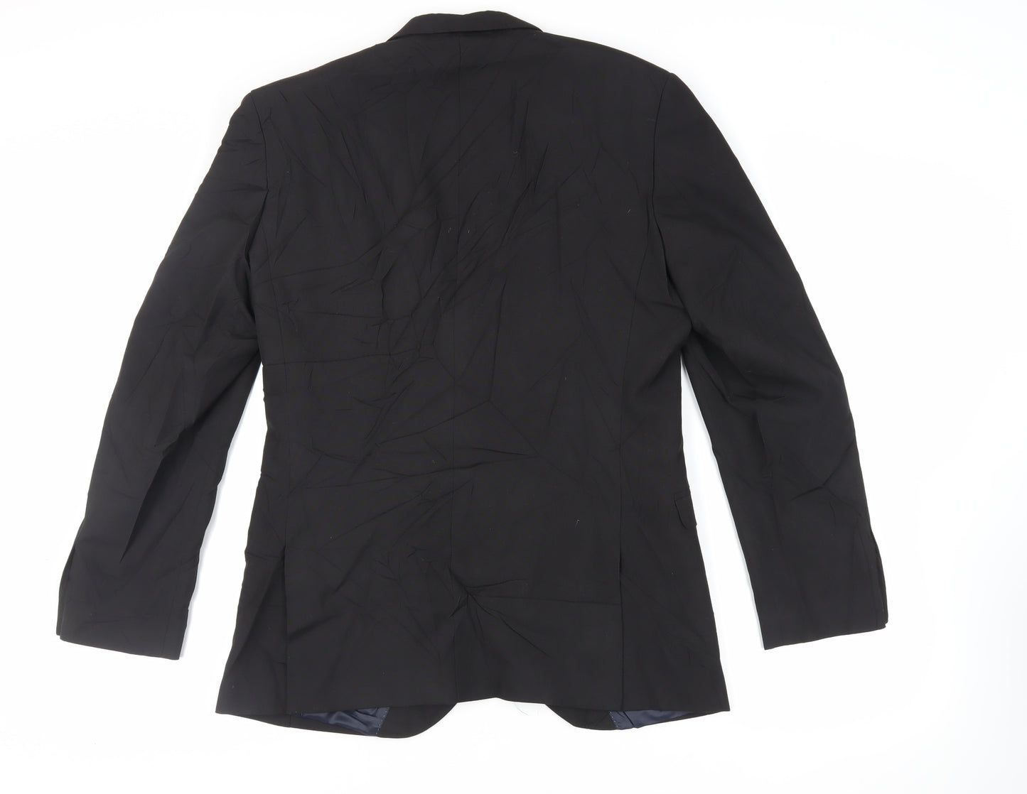 NEXT Mens Black Polyester Jacket Suit Jacket Size 40 Regular