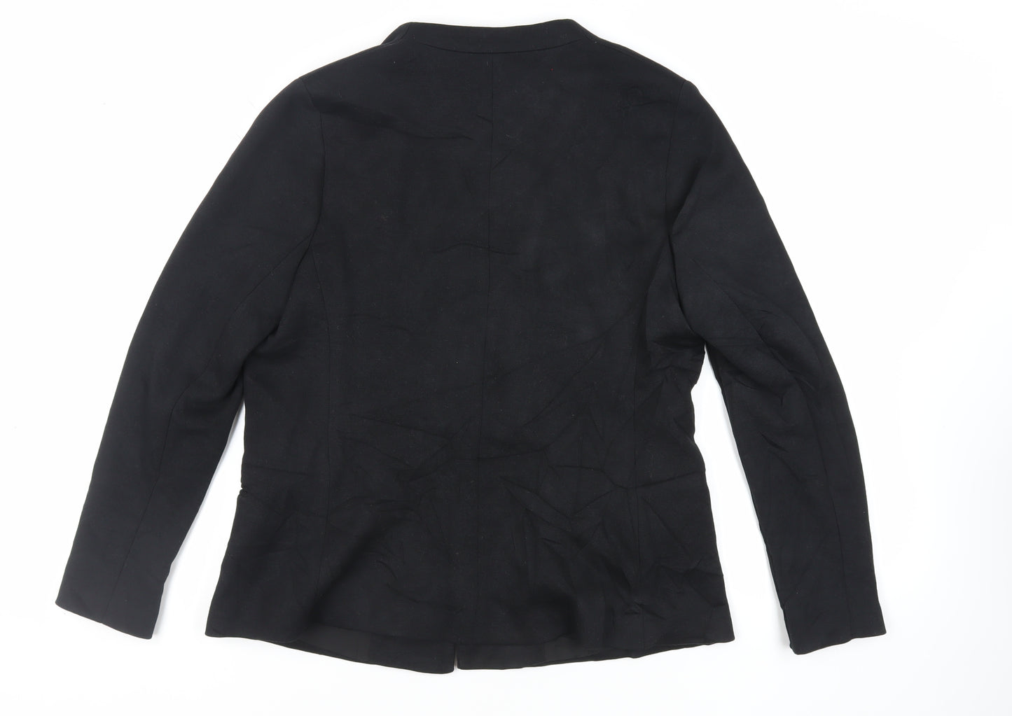 Marks and Spencer Womens Black Jacket Blazer Size 14 Button
