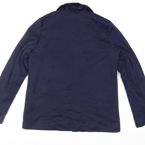 Long Tall Sally Womens Blue Jacket Blazer Size 14 - Open
