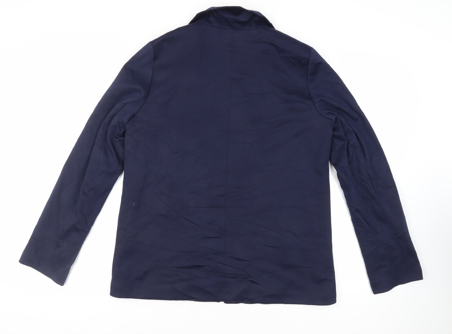 Long Tall Sally Womens Blue Jacket Blazer Size 14 - Open