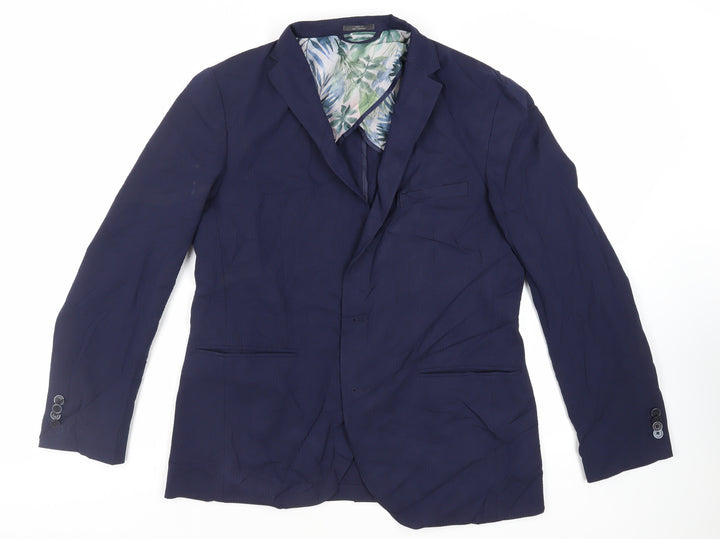 Marks and Spencer Mens Blue Polyester Jacket Blazer Size 42 Regular