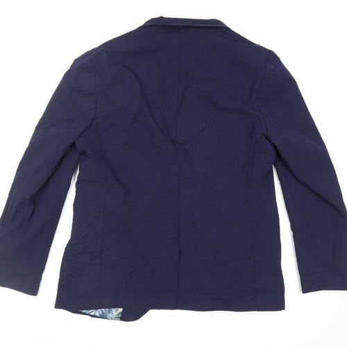 Marks and Spencer Mens Blue Polyester Jacket Blazer Size 42 Regular