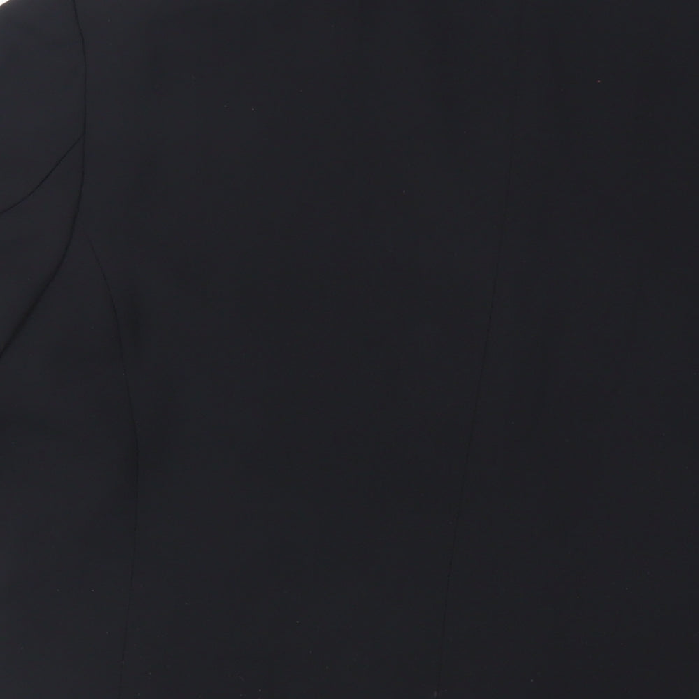 Marks and Spencer Womens Black Jacket Blazer Size 12 - Open Ruched Sleeve