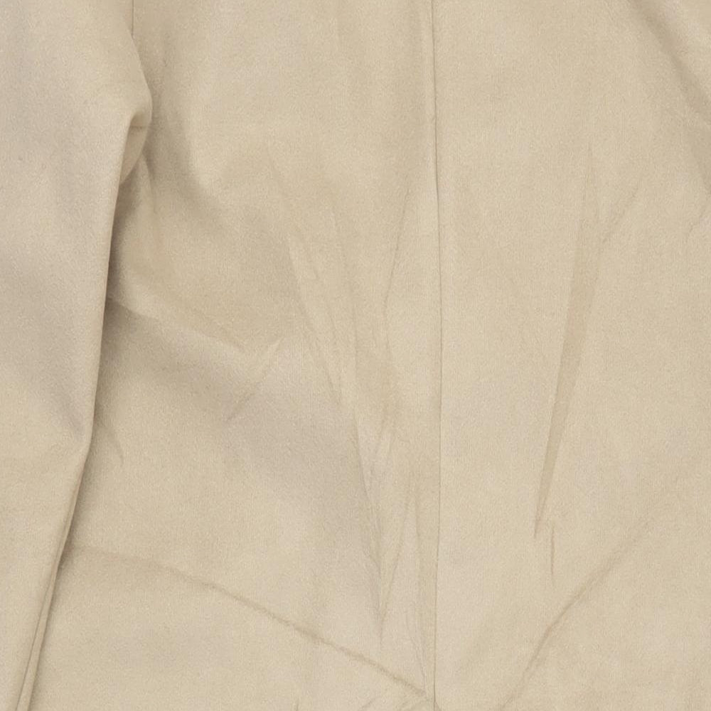 Marks and Spencer Womens Beige Overcoat Coat Size 14 Button