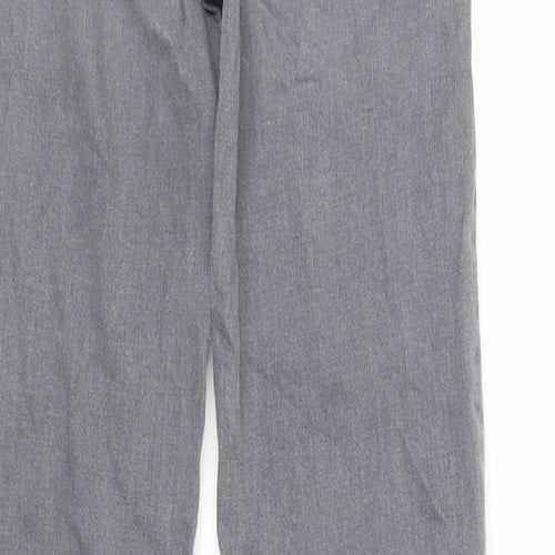 Marks and Spencer Womens Grey Cotton Straight Jeans Size 8 L32 in Regular Zip - Long Lenght
