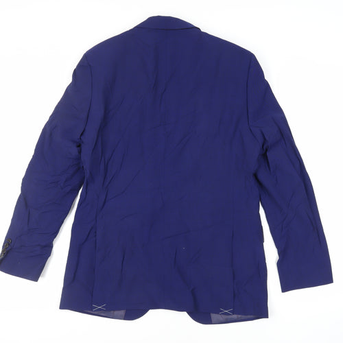 Marks and Spencer Mens Blue Wool Jacket Suit Jacket Size 38 Regular