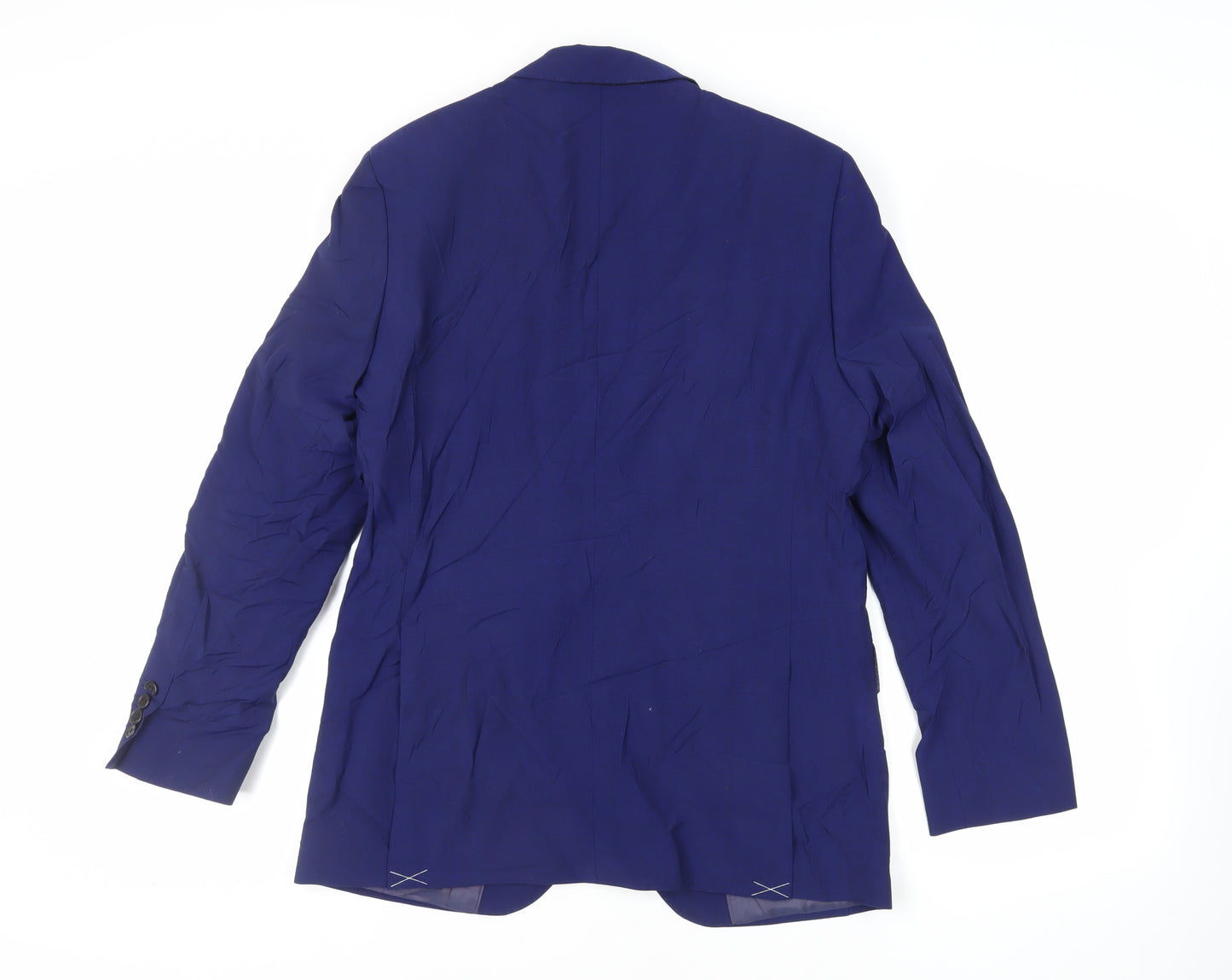 Marks and Spencer Mens Blue Wool Jacket Suit Jacket Size 38 Regular