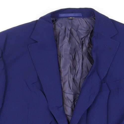Marks and Spencer Mens Blue Wool Jacket Suit Jacket Size 38 Regular