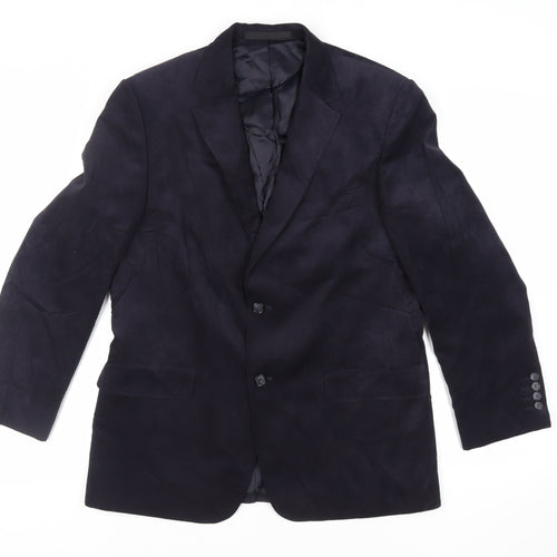 Marks and Spencer Mens Blue Polyester Jacket Blazer Size 40 Regular