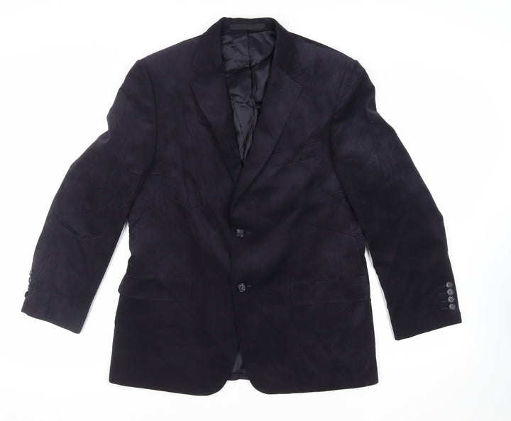 Marks and Spencer Mens Blue Polyester Jacket Blazer Size 40 Regular