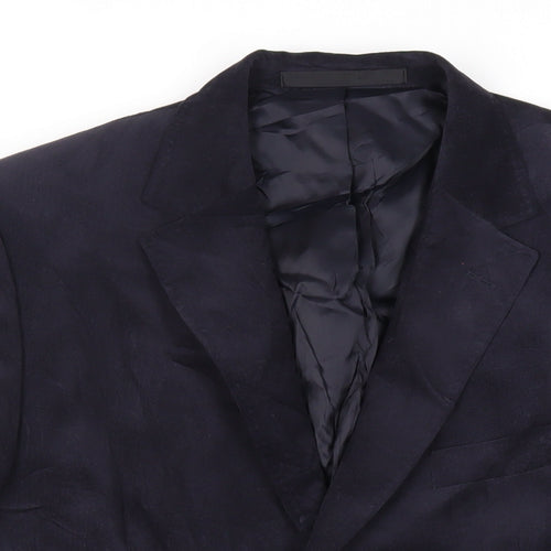 Marks and Spencer Mens Blue Polyester Jacket Blazer Size 40 Regular
