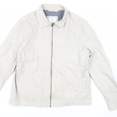 Marks and Spencer Mens Beige Jacket Size XL Zip