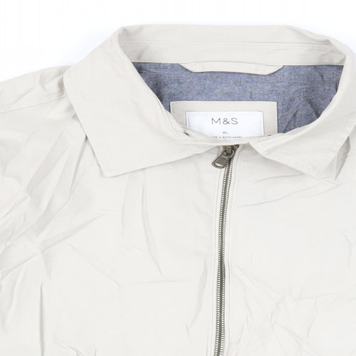 Marks and Spencer Mens Beige Jacket Size XL Zip