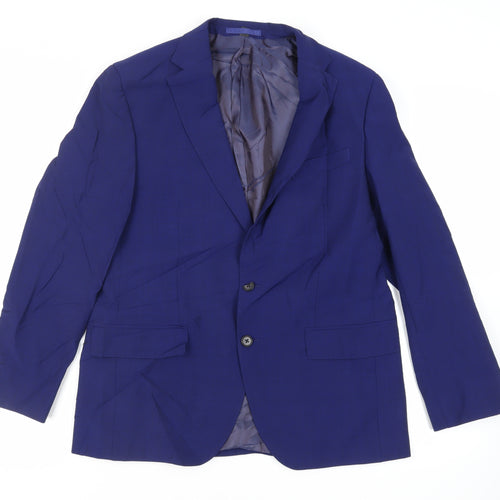 Marks and Spencer Mens Blue Wool Jacket Suit Jacket Size 40 Regular