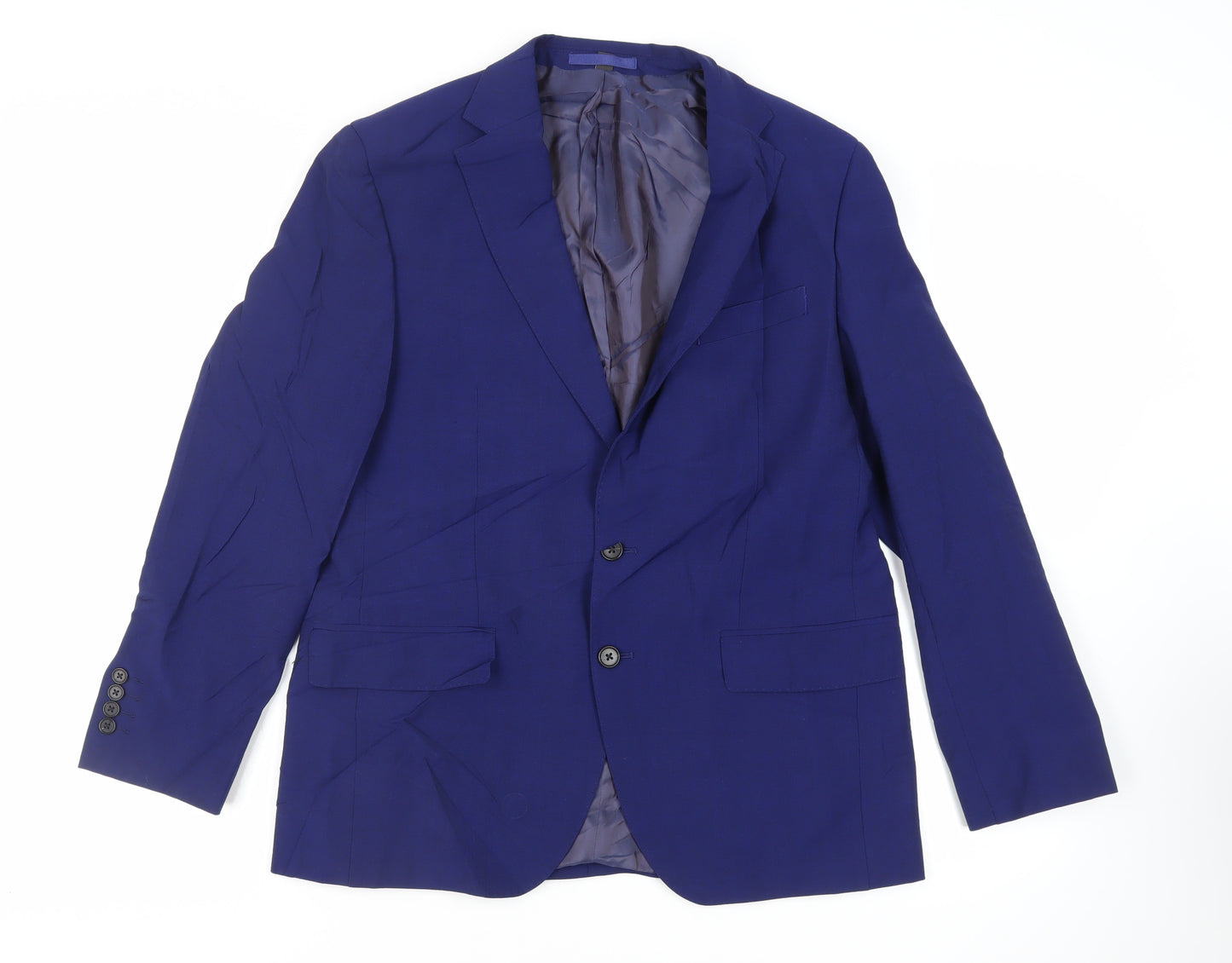 Marks and Spencer Mens Blue Wool Jacket Suit Jacket Size 40 Regular