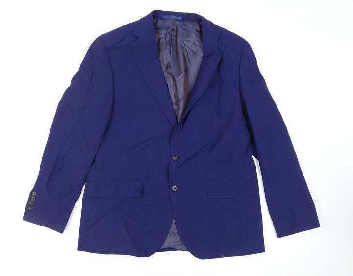Marks and Spencer Mens Blue Wool Jacket Suit Jacket Size 40 Regular