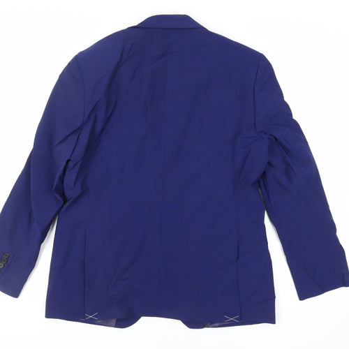 Marks and Spencer Mens Blue Wool Jacket Suit Jacket Size 40 Regular