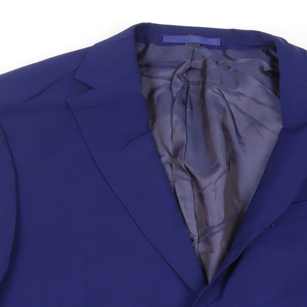 Marks and Spencer Mens Blue Wool Jacket Suit Jacket Size 40 Regular