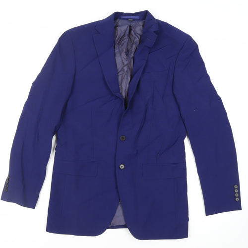 Marks and Spencer Mens Blue Wool Jacket Suit Jacket Size 38 Regular