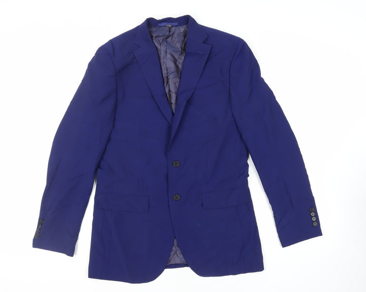 Marks and Spencer Mens Blue Wool Jacket Suit Jacket Size 38 Regular