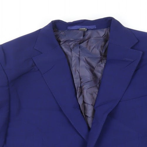 Marks and Spencer Mens Blue Wool Jacket Suit Jacket Size 38 Regular