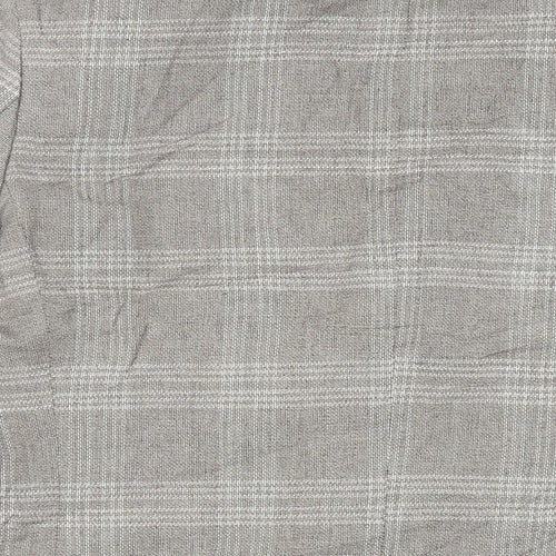 Marks and Spencer Mens Beige Plaid Cotton Jacket Blazer Size 38 Regular