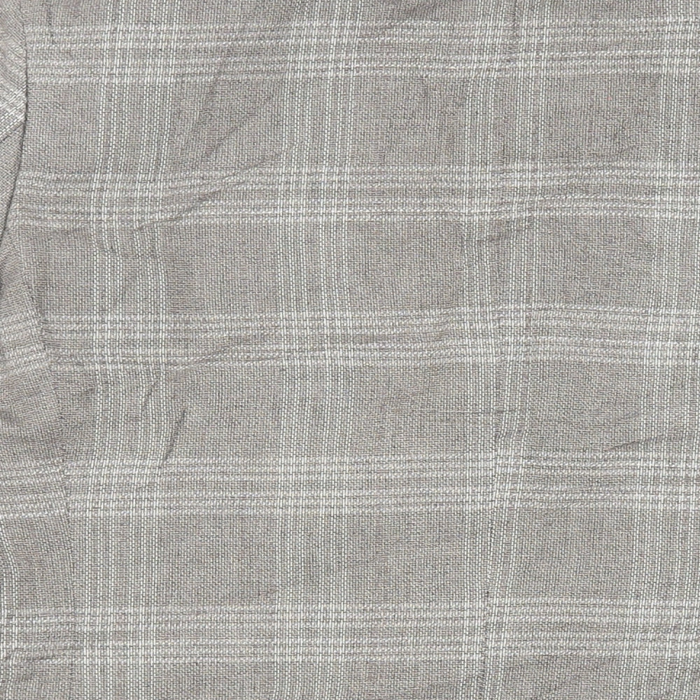 Marks and Spencer Mens Beige Plaid Cotton Jacket Blazer Size 38 Regular