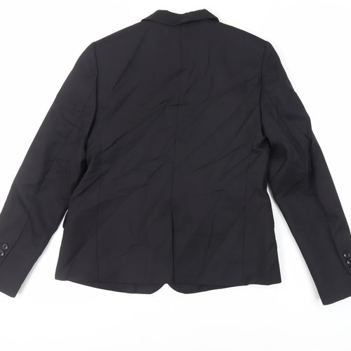 Marks and Spencer Womens Black Jacket Blazer Size 10 Button