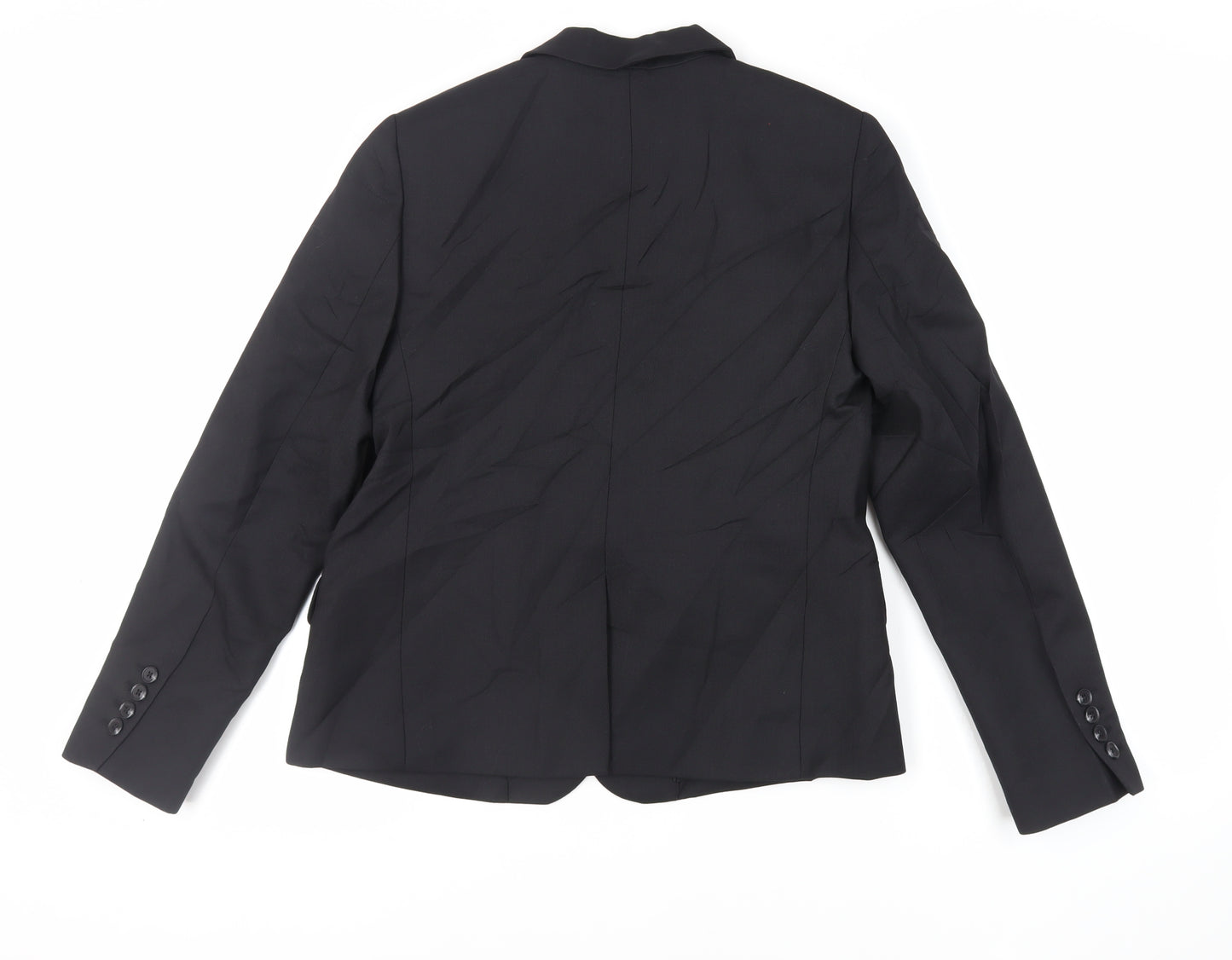 Marks and Spencer Womens Black Jacket Blazer Size 10 Button