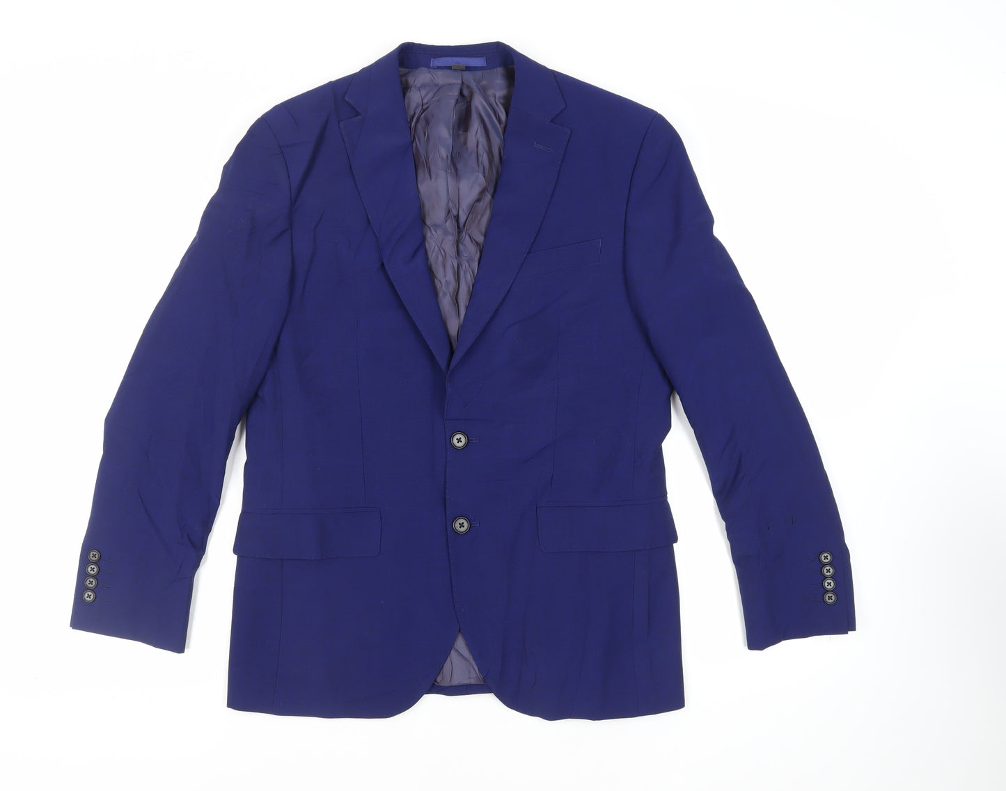 Marks and Spencer Mens Blue Wool Jacket Suit Jacket Size 38 Regular