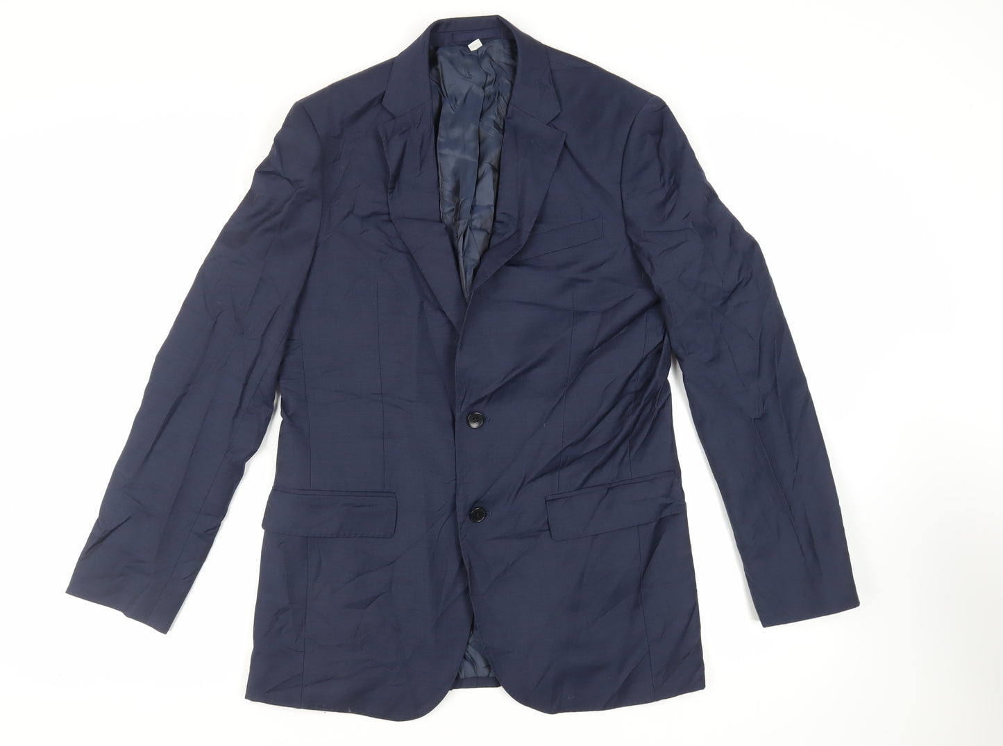 Marks and Spencer Mens Blue Wool Jacket Suit Jacket Size 38 Regular