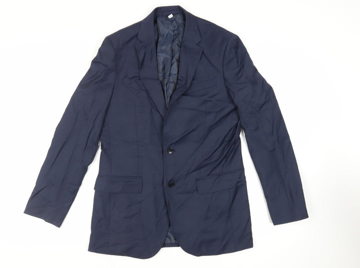 Marks and Spencer Mens Blue Wool Jacket Suit Jacket Size 38 Regular