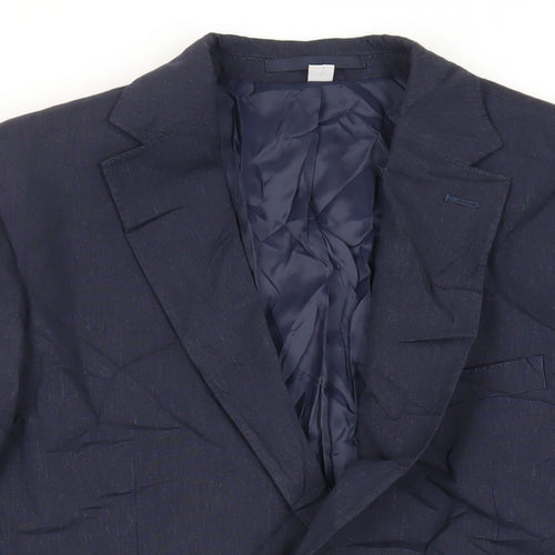 Marks and Spencer Mens Blue Polyester Jacket Suit Jacket Size 40 Regular