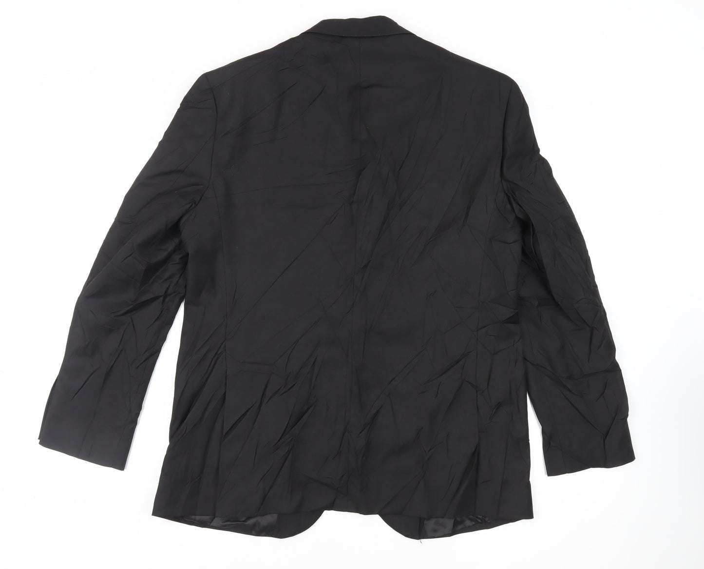 Marks and Spencer Mens Black Polyester Jacket Suit Jacket Size 42 Regular