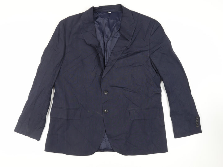 Marks and Spencer Mens Blue Polyester Jacket Suit Jacket Size 44 Regular