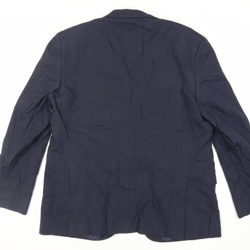 Marks and Spencer Mens Blue Polyester Jacket Suit Jacket Size 44 Regular