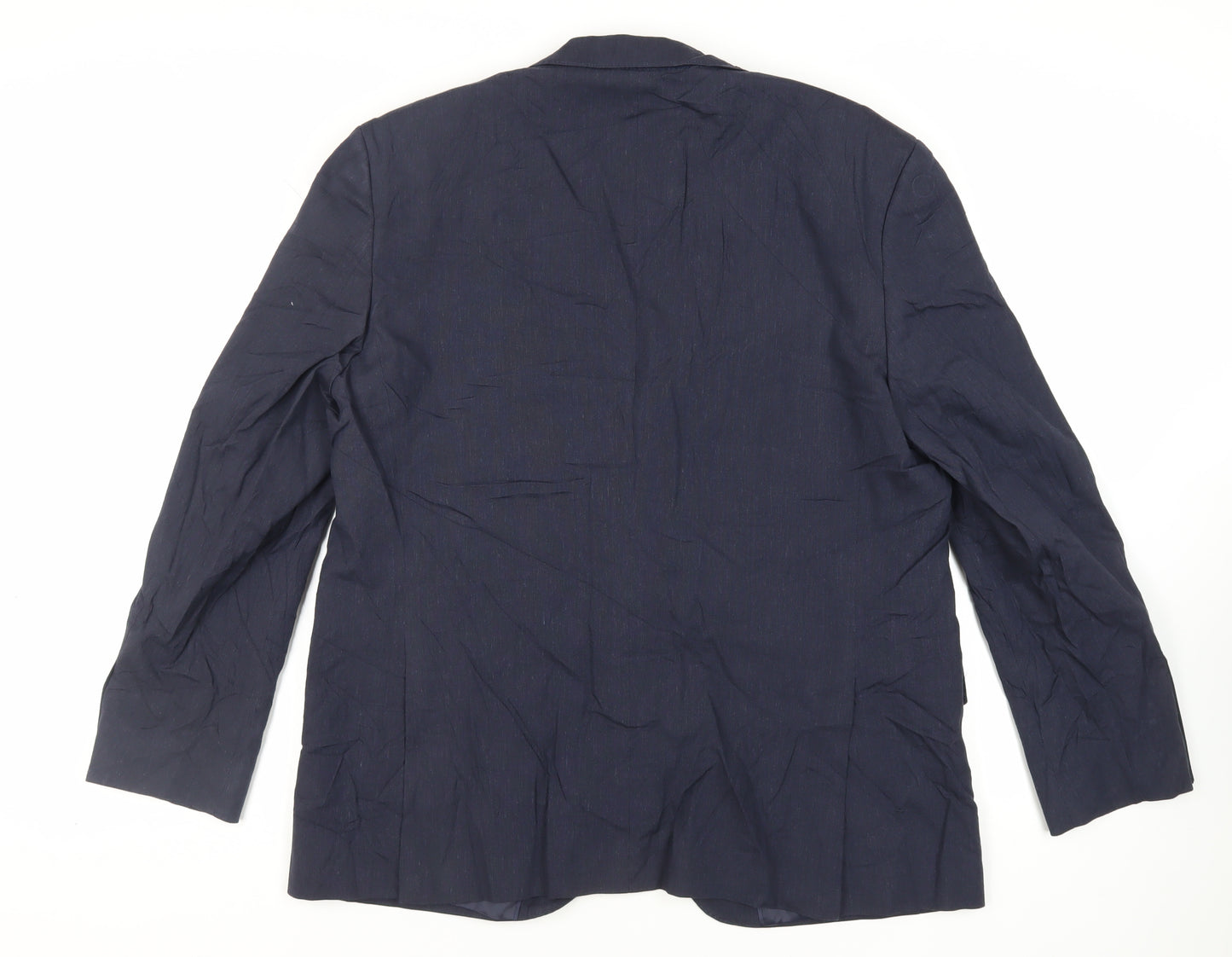 Marks and Spencer Mens Blue Polyester Jacket Suit Jacket Size 44 Regular