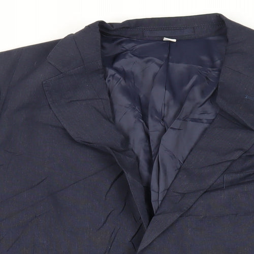 Marks and Spencer Mens Blue Polyester Jacket Suit Jacket Size 44 Regular